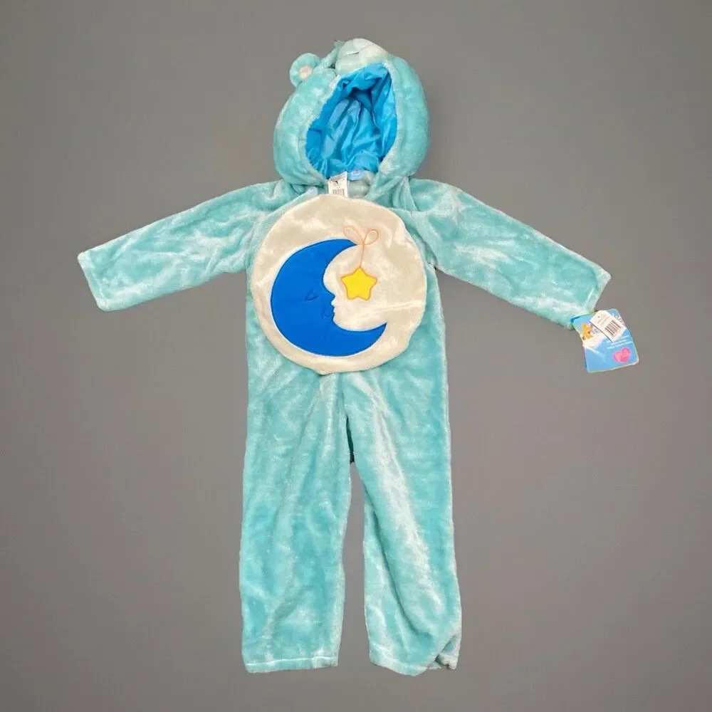 VTG Care Bears Moon Bedtime Bear Blue One Piece Costume Toddler Size 2T-4T